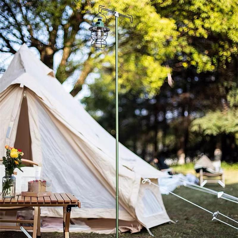 Camping Lantern Stand Detachable Lantern Hangers Portable Light Holder Telescopic Lighting Brackets Lamp Stand