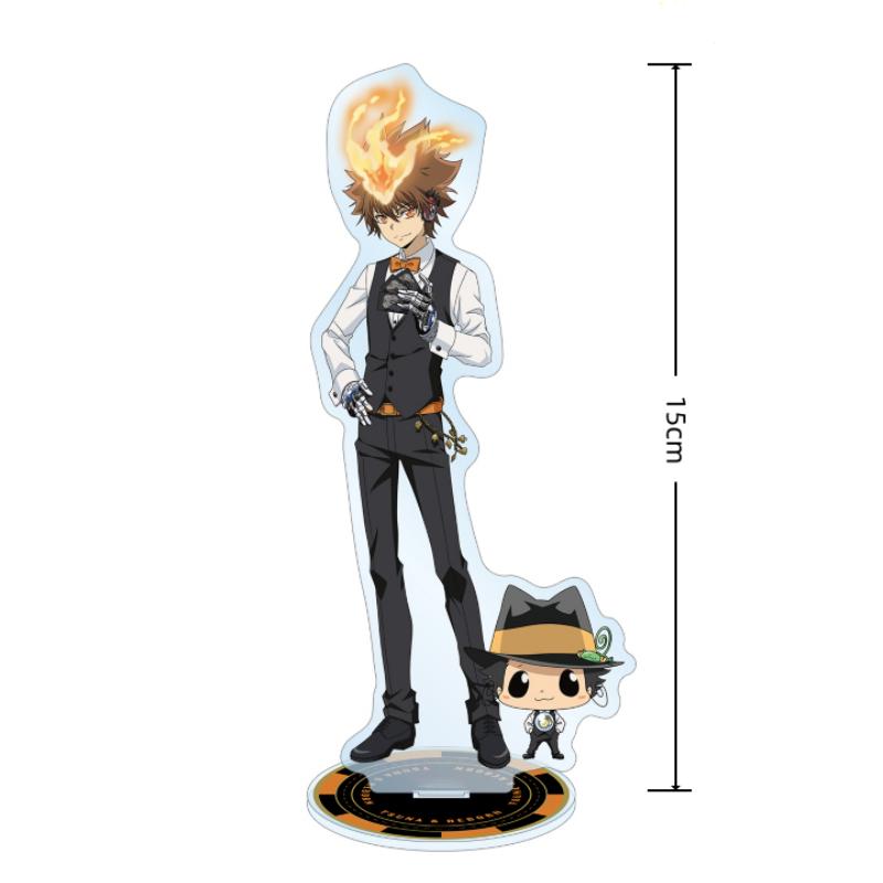 Katekyo Hitman Reborn! Acrylic Standee 15cm Double Sided Tsunayoshi Kyoya Anime Peripheral Desk Decoration Collectible Fan Gift