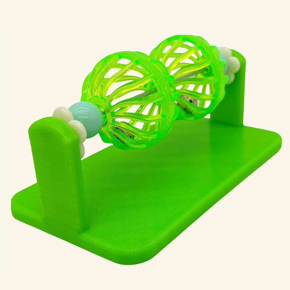 Interactive Rotating Bell Ball Boredom Relief Cage Enrichment Accessory Hamster Toy Guinea Pig