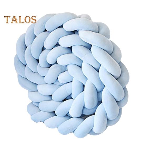 

Декоративная подушка, защищающая все стороны и углы кровати и дивана, мягкий полипропиленовый хлопок, наполнитель из трех нитей, плетеный аксессуар для детской кроватки синий