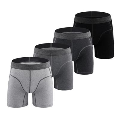 Cuecas Boxer Masculinas Algodão Roupa Interior Moda Cor Sólida Calcinhas Confortáveis Respiráveis Academia Fitness Corrida Roupa Interior L XL XXL 3XL