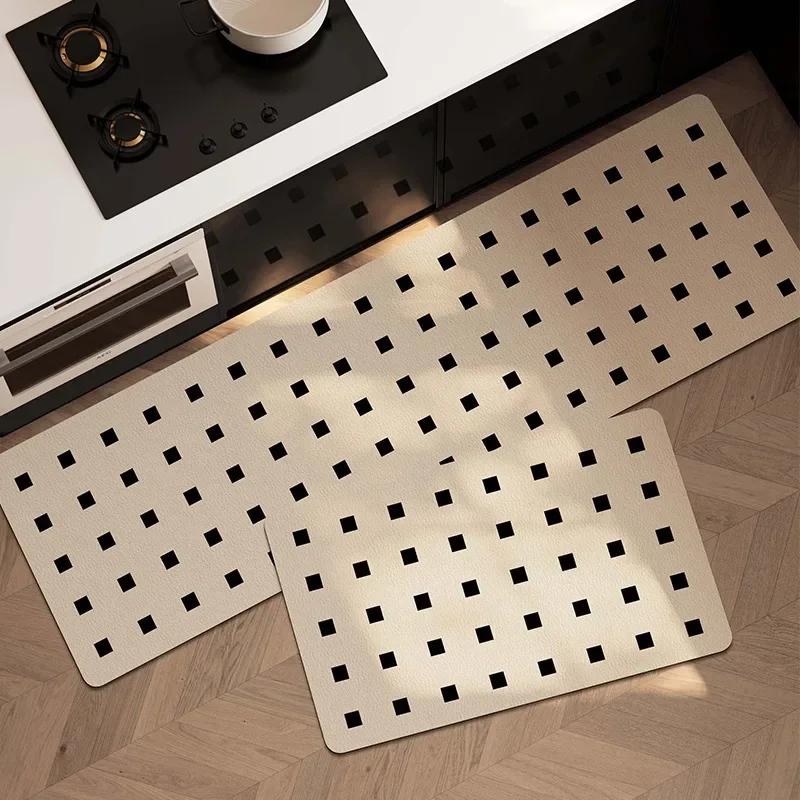 Kitchen Carpet Non-slip Floor Mat Diatom Mud Water-absorbent Area Rugs Long Home Decoration Modern Luxury Rug Absorbent