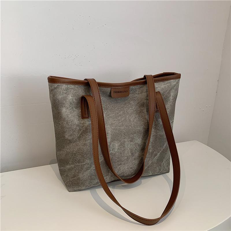 Modern Retro Minimalist Tote Bag For Women Large Size Pu Material For Trendy Look