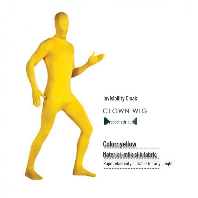 Herren Schwarzer Ninja Cosplay Anzug - Erwachsener Halloween Unsichtbarkeits-Jumpsuit für Bühnenauftritte.