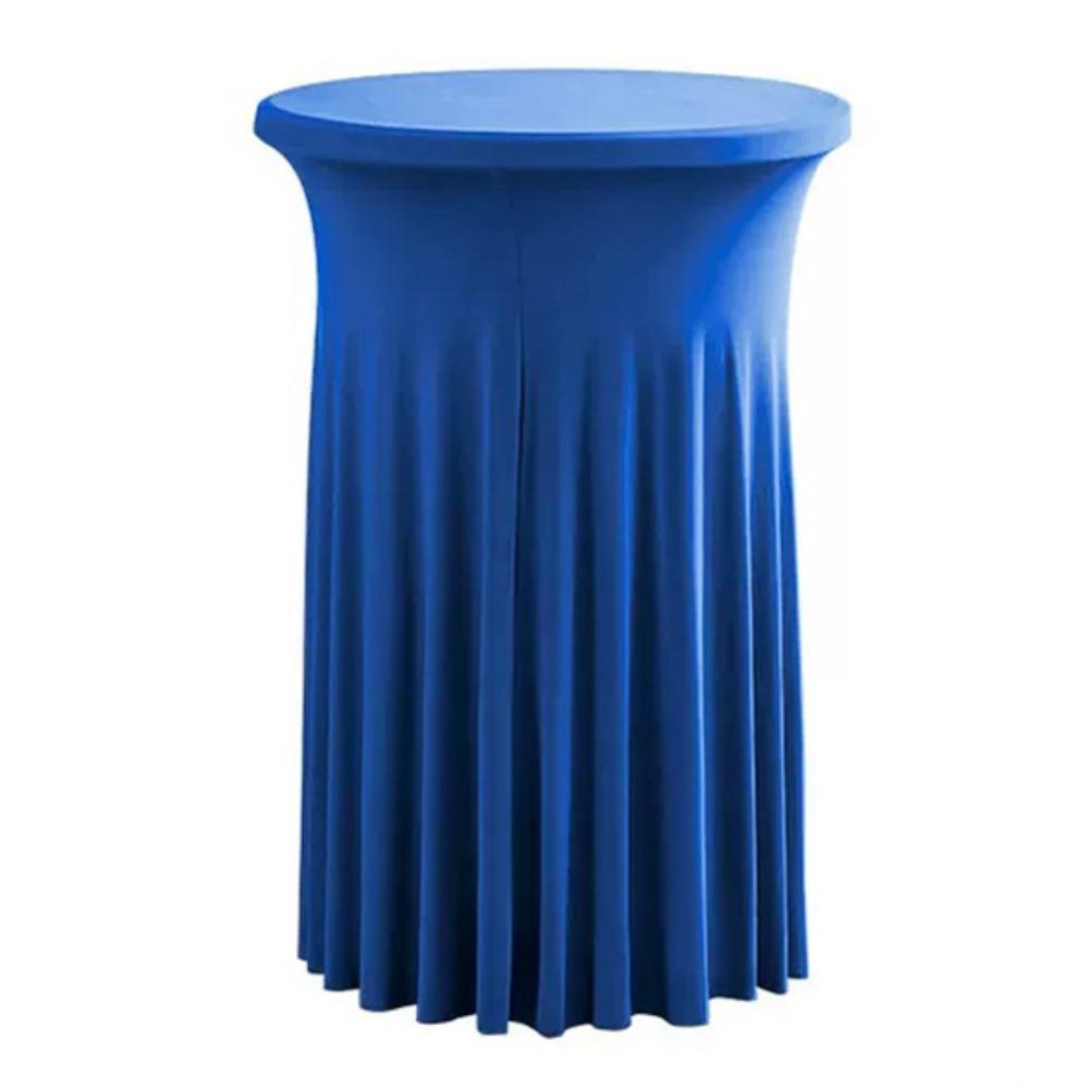 Solid Color Height Stretch Round Tablecloth Long Drape Bar Counter Cover  Auditorium