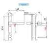 Huachuan Straight Door Handle Kit