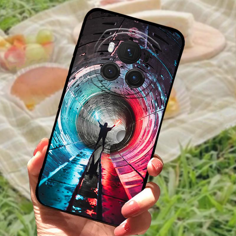 Für Honor Magic6 Pro Hülle Abdeckung Honor Magic6 Silikon Weich Marmor Schwarz Stoßstange Funda Coque für Honor Magic 6 Pro Vollständig Schützend