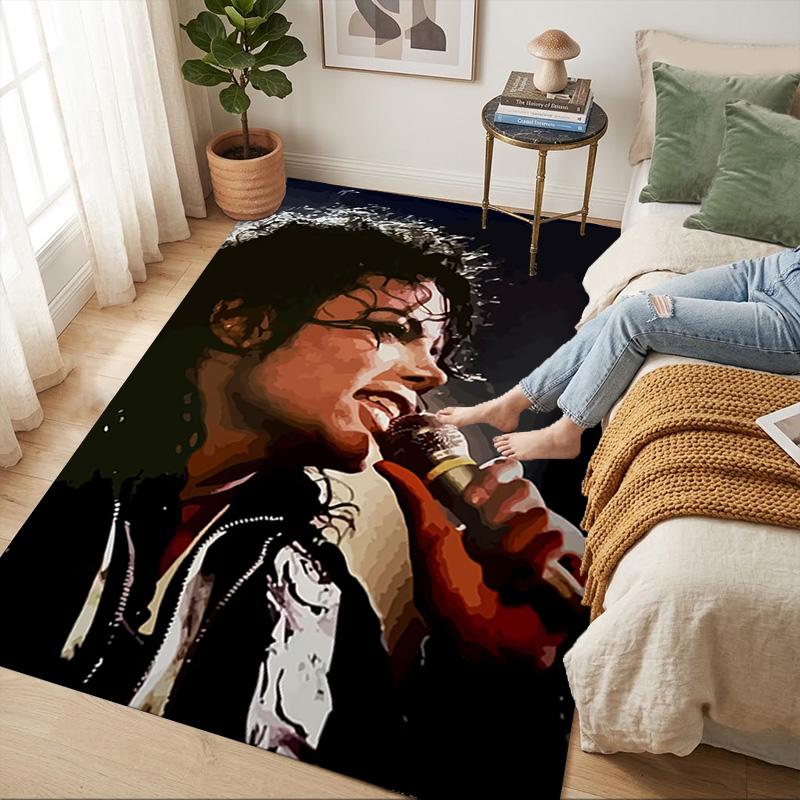 Michael Jackson Living Room Nonslip Area Rug Soft Carpet For Bedroom Gameoom Playroom Sofa Office Home Decor Doormat