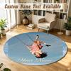 Round Rug Custom NameOlivia Rodrigo Pattern Non Slip Carpet Home Floor Decor