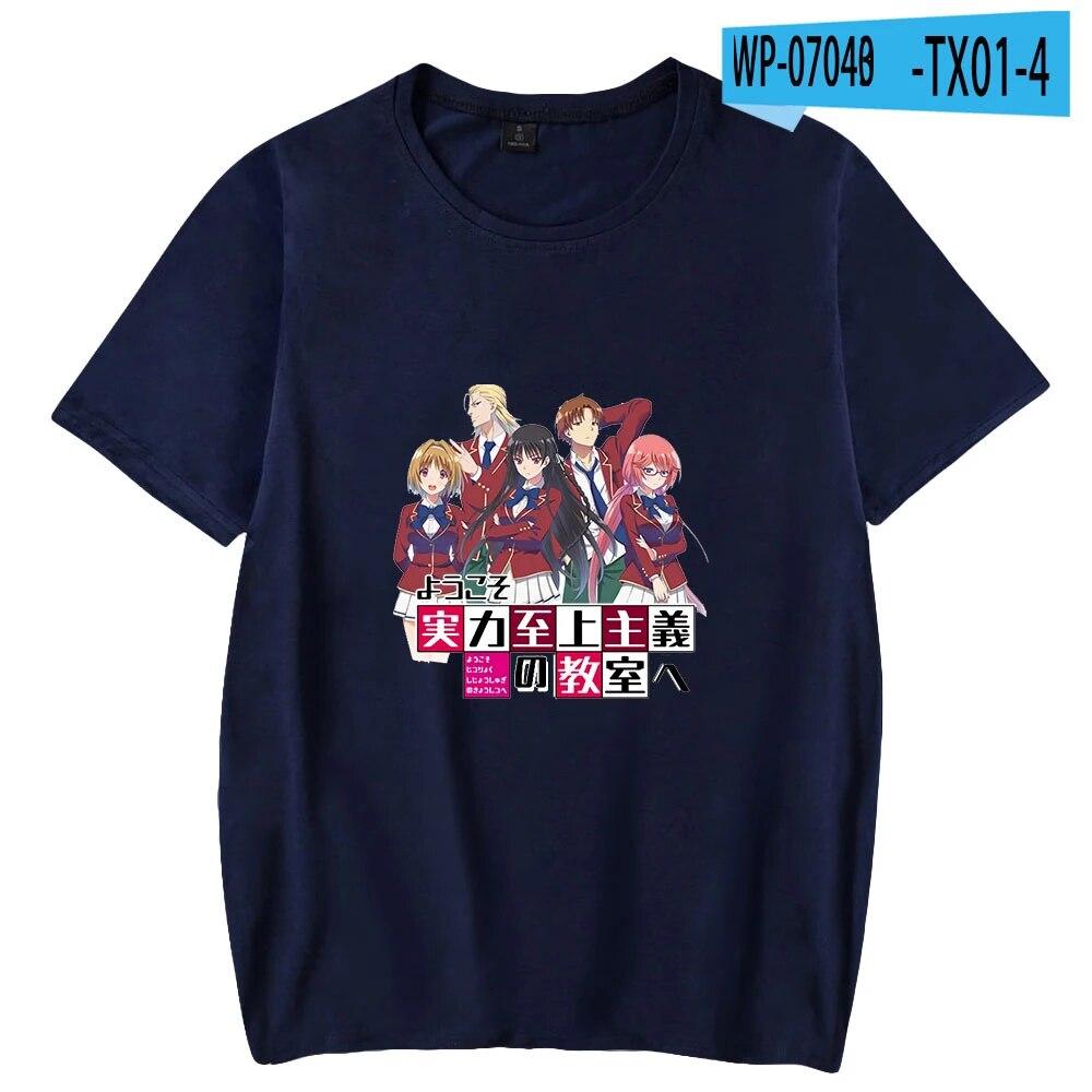 Klassenzimmer der Elite Mode T-shirt Frauen Unisex Sommer Kurzarm T-shirts Anime Casual Streetwear T-shirts Unisex