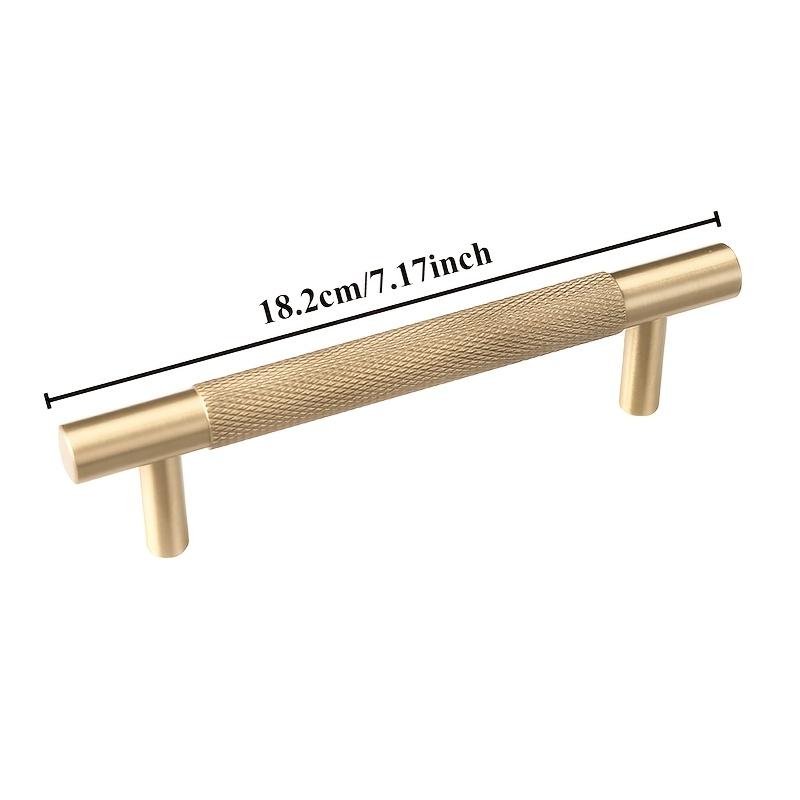 4pcs Brushed Copper Cabinet Handles - Solid Brass Kitchen Drawer Pulls Furniture Door Knobs for Cupboards Bedrooms