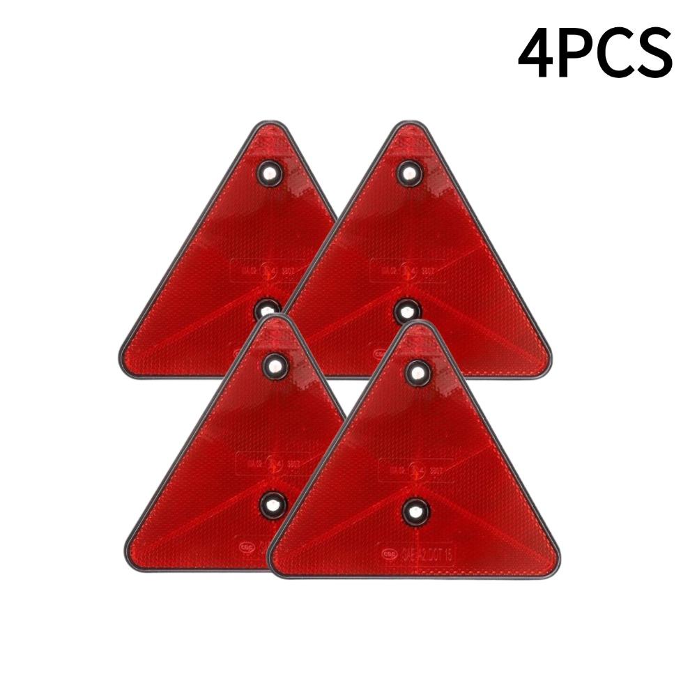 1/2/3/4/5PCS Red Triangle Reflectors Safety Rear Reflectors Warning For Trailer Bike Motorcycle Truck Boat Car Accessories