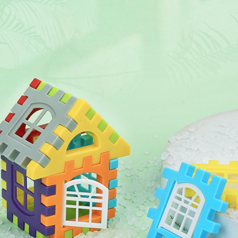 1 Set Puzzle Toy Colorful Window Opening Plastic Building  Stem Building  Colorful Interlocking Components