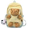 Ugly Cute Funny Bear Doll Joker Junior and Senior High School Students Shoulder Bag High Value Soft Cute Cute Girl Travel Backpack.