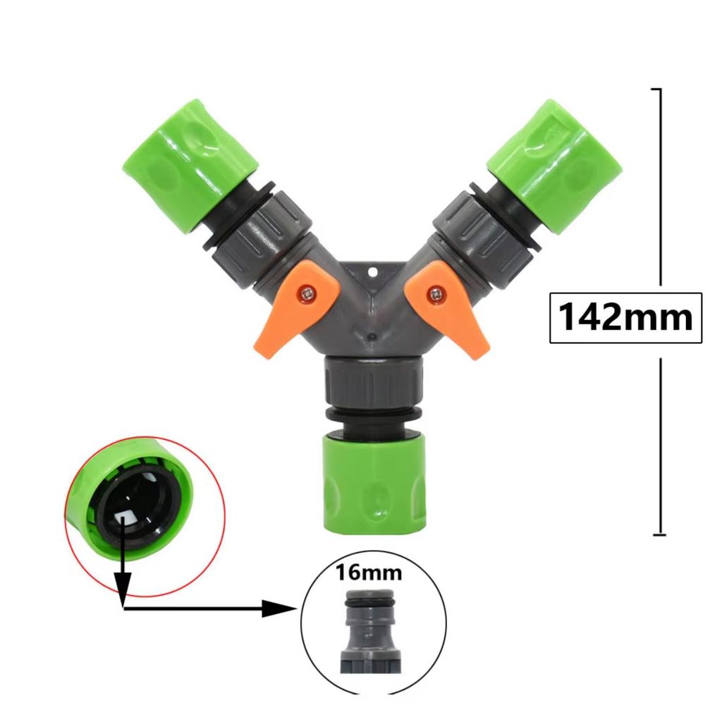 2/4cestný zahradní kohoutek, vsuvka hadice, rozdělovač vody, samice, 1/2 3/4 závit, Y zavlažovací ventil, rychlospojka pro zahradní hadici