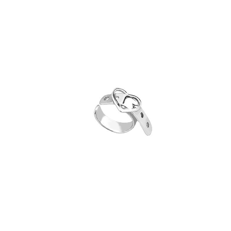 Korean Heart Buckle Ear Clip - Fashionable No-Pierce 925 Sweet Earring, Student Trendy Style