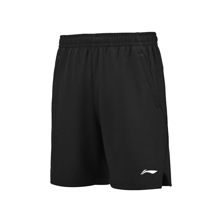 Li Ning Table Tennis Series Sport Minimalist Fitted Solid Color Letter Comfortable Trendy Casual Shorts Unisex Shorts Black AKSV641-1