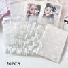 11pcs Idol Card Sleeves INS Ballet Style Photocard Protector Ins Transparent Bowknot Print Self-adhesive Opp Bags Packaging Bag