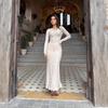 Women's Ribbed Knit Button Bodycon Dress - Autumn/Winter 2024 Collection