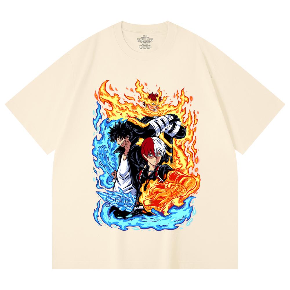 

230 Gsm 100% Cotton My Hero Academia V5 Print Unisex Heavy Cotton T Shirt XS абрикосовый