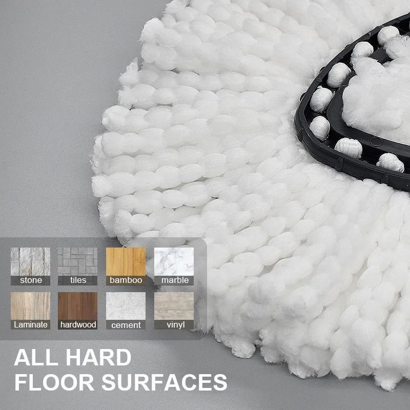 Thickened and Super Absorbent Triangular Plate Mop Head Replacement, Ultra-Thin Fiber