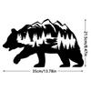 Metal Animal Bear Sign Wrought Iron Decor Hangable Pendant Crafts for Dormitory Room Wall Decoration