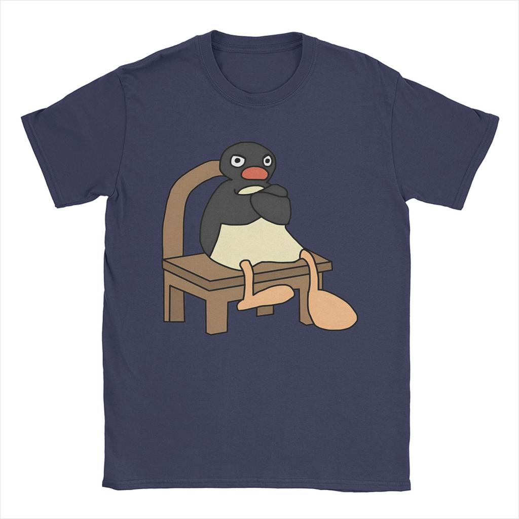 Men Women Printed Angry Pingu T Shirt Tee 100% Cotton  T-shirts Clothes