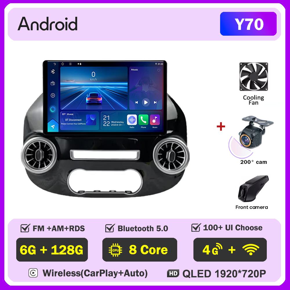 Android 12.3 Inch For Mercedes Vito W447 2014-2022 Car Radio Multimedia Video Player GPS Radio 5G CarPlay Navigation WIFI GPS BT