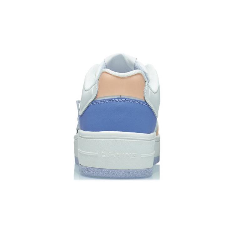 New LiNing Rise The Phoenix Anti Slip And Wear Resistant Lightweight Low Top Skateboard Shoes Women's Mist White AGCT380-1