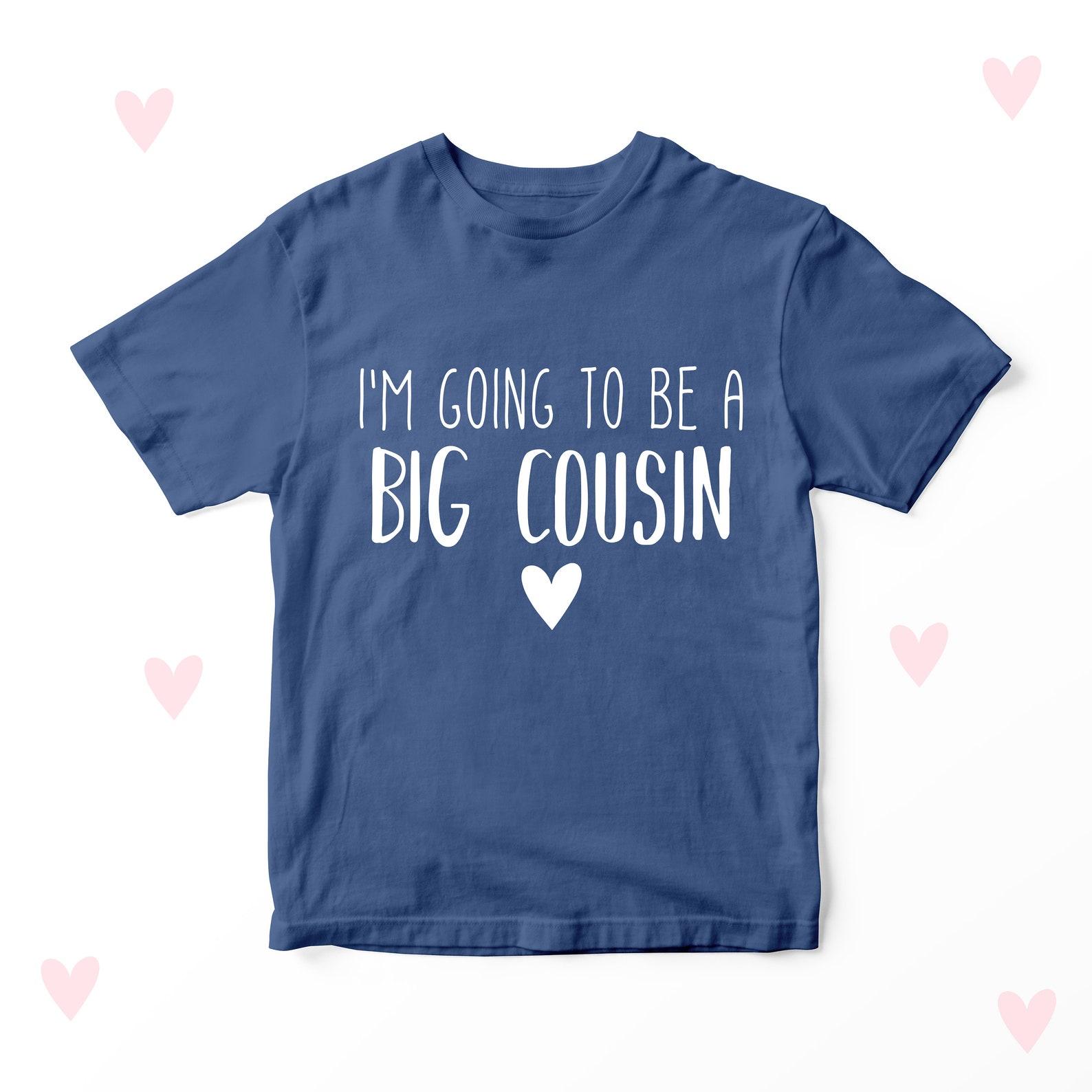 Big Cousin T-shirt Baby Announcet Boys Girls Pregnancy Reveal Baby Shower Gifts Unisex 100