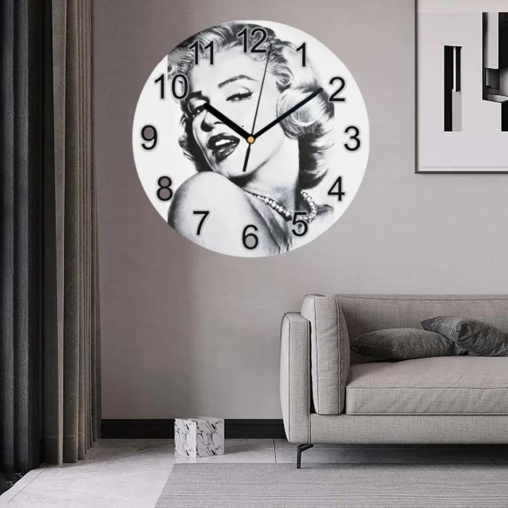 10 Inch Silent Xyloid Wall Clocks Decorative Non Ticking Clock for Home Office Kitchen Bedroom Living Room, Bedroom, Study