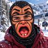 Gorro Bufanda de Esquí Divertido con Estampado 3D de Invierno para Hombres, para Deportes al Aire Libre