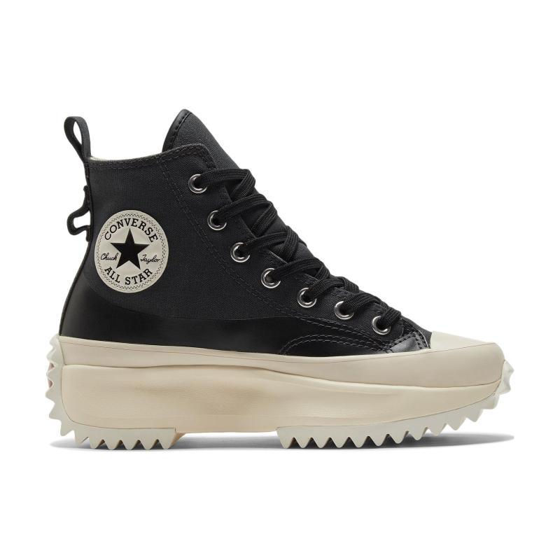 Converse Run Star Hike Trendy Versatile High-Top Canvas Shoes Unisex Black and Grey