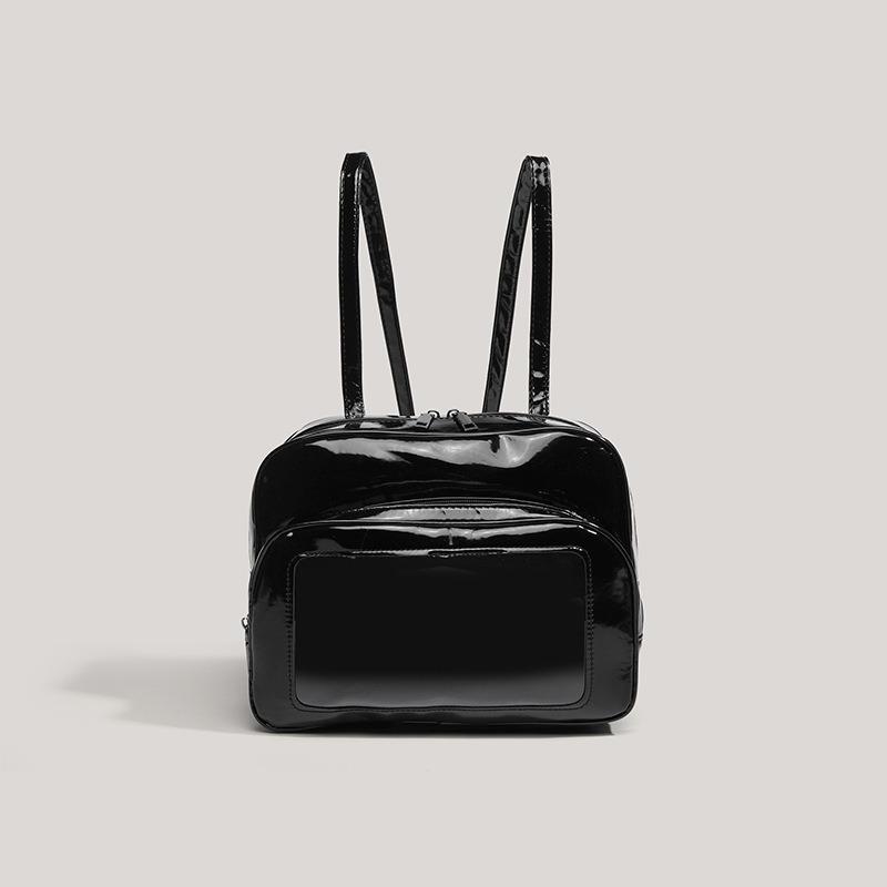 

2025 New Autumn Cute Playful Black Small Backpack Korean Version Super Versatile Small Bag Fashion Commuter Backpack чёрный