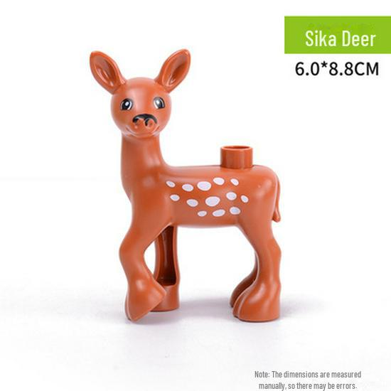 Lego-Compatible Large Animal Accessories Building Blocks for Kids' Prairie, Ocean, Jungle Simulations, Ages 3+