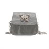 Bolsa Transversal Feminina Textura de Laço Moda 2025 - Cor Sólida, Pequena Bolsa de Ombro Quadrada Tendência