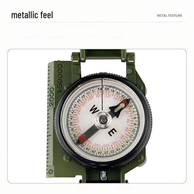 Linpan Portable Multifunction Flip-Cover Metal Compass