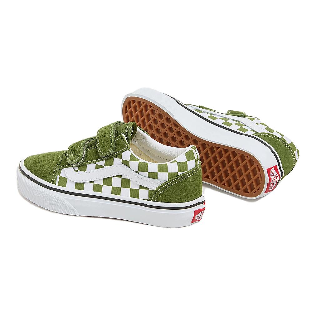 New Vans Abrasion Resistant Support Low Top Kids' Skateboarding Shoes Green Kids' VN000CYWCIB
