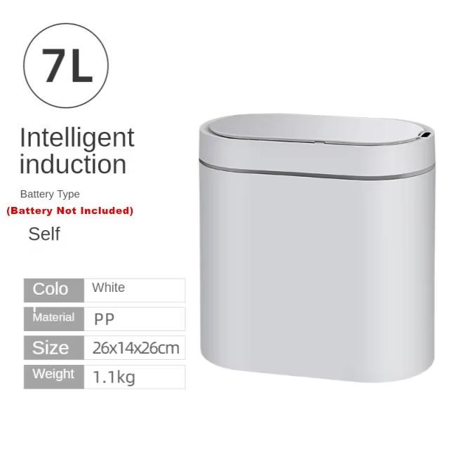 Smart Sensor Trash Can For Kitchen Bathroom Toilet  Automatic Induction Waterproof Wastebasket Garbage Bin with Lid 7/8L Dustbin