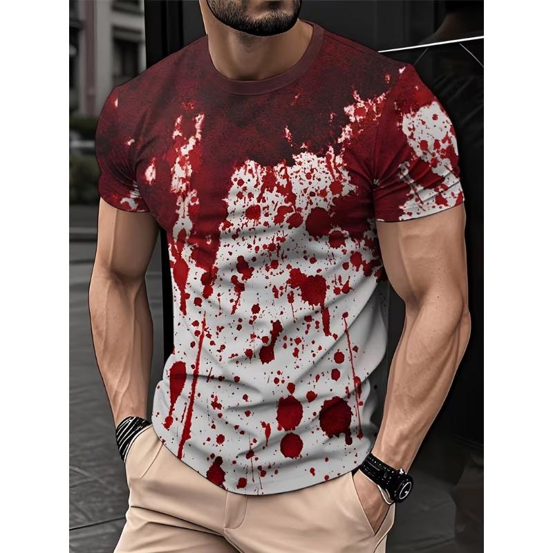 

Men s Retro 3D Graphic Print T-Shirt - Perfect for Daily Wear and Vacation XL