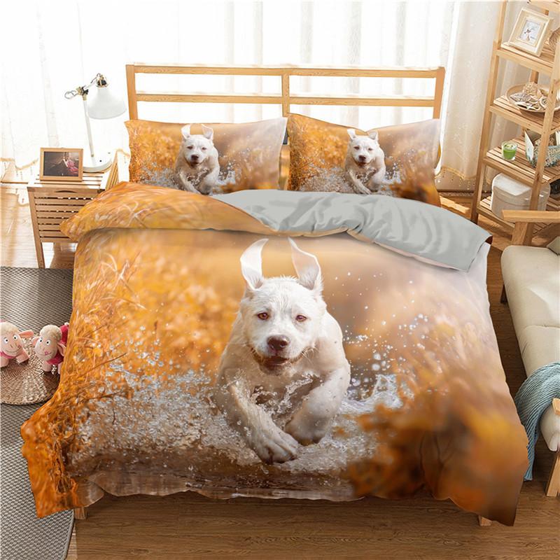 Yellow Wool Pet Dog Dekbedovertrek Duvet Cover Dachshunds French Dog Quilt Cover For Teen, Single,double Bed Spread Set Complete