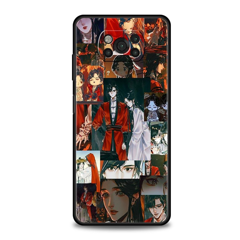 Phone Case For Xiaomi Poco X6 X5 X4 Pro 5G X3 NFC F5 F4 M5 M4 M3 F3 GT C51 C50 C55 Soft Black Cover Heaven Official's Blessing