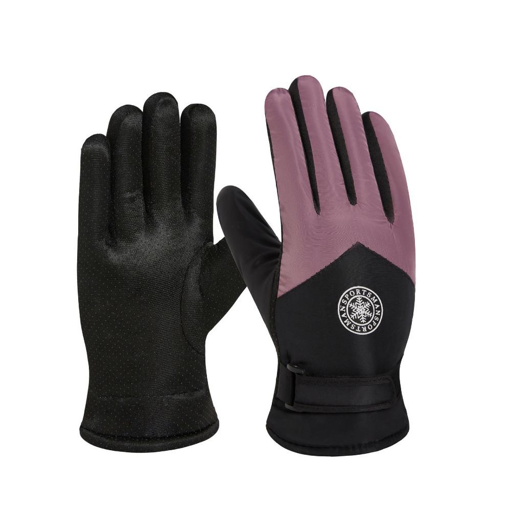 Winter new men's thermal gloves outdoor skiing motorcycle electric vehicle riding gloves cycling fleece thicker