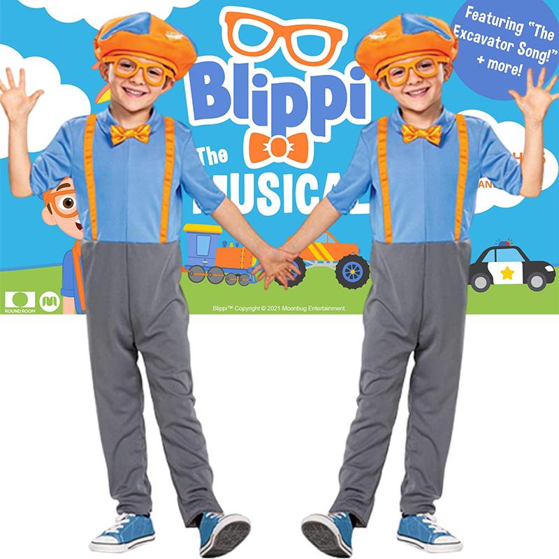 Costume Toys Blippi Kids Cosplay Outfit Cartoon Dress Party Halloween Events