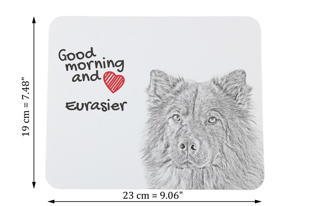 Avrasya, Eurasier - baskılı mouse pad, kişiselleştirilmiş köpek temalı mouse pad, Art-Dog markasından bir ofis çalışanı için benzersiz bir aksesuar