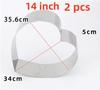 2 pcs set 4 5 6 7 8 9 10 12 14 inches 5cm Height 304 Stainless Steel Heart shape Mousse Ring Cake Mold Tiramisu DIY baking tool