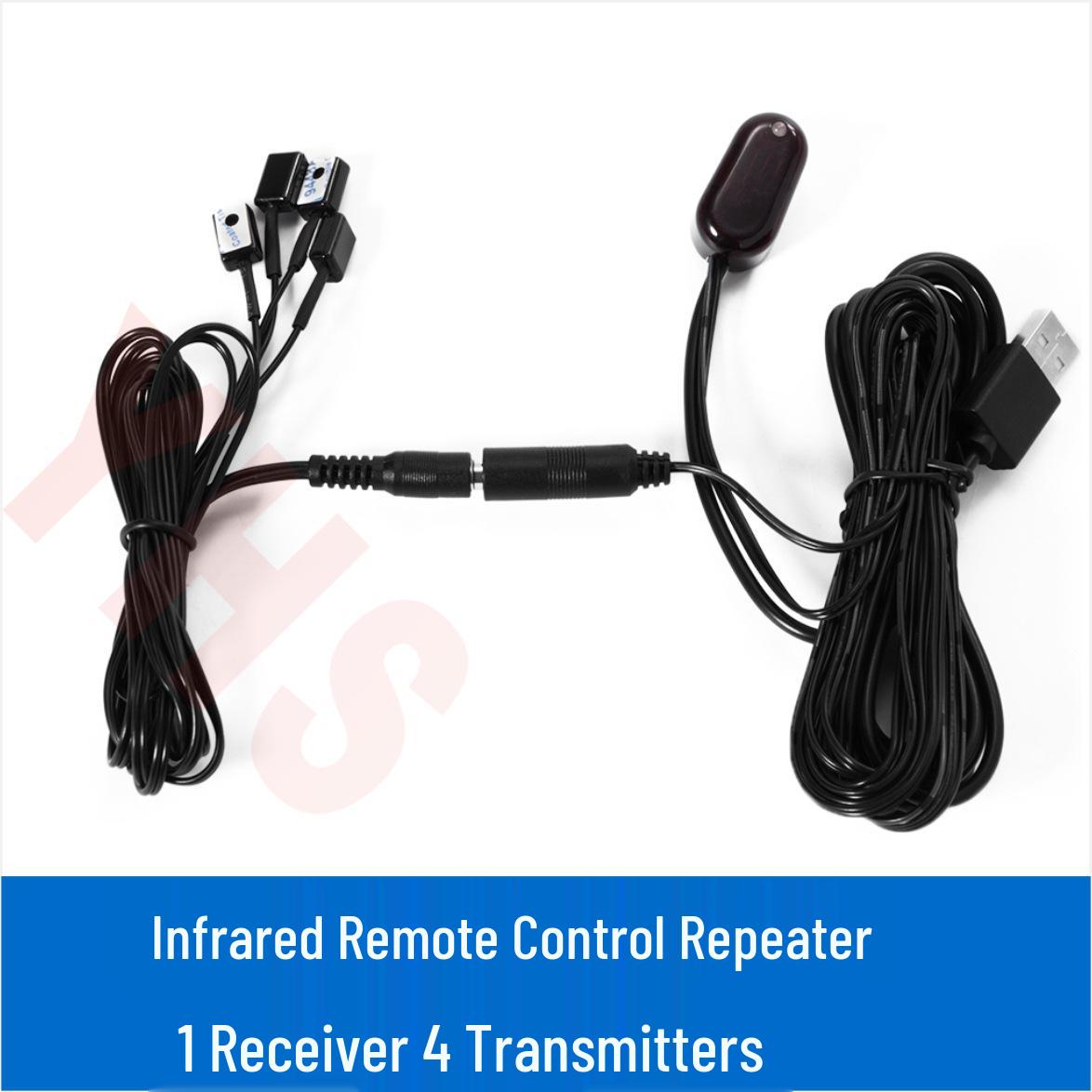 Infrared Repeater with 1 Receiver, 4 Transmitters & Extension Cable for Smart Home Remote Control Conversion Yihua Sheng
