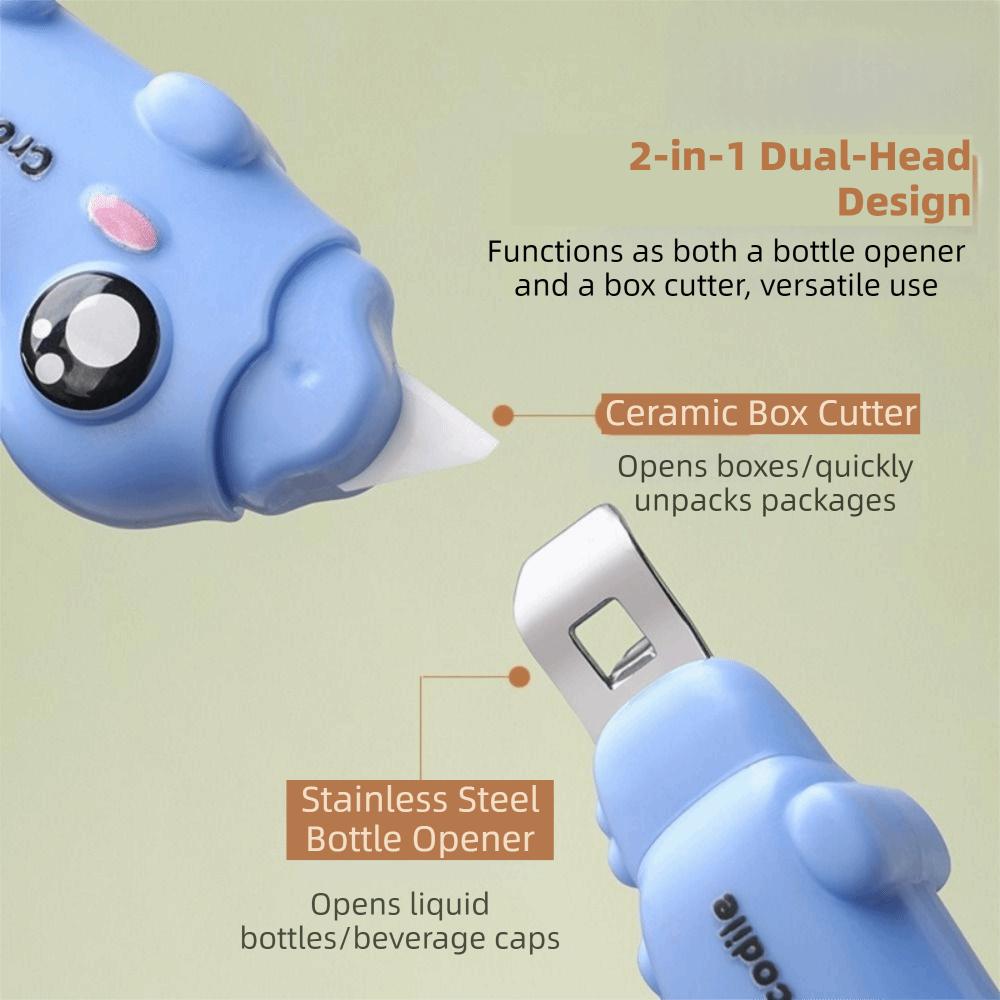 Portable 2 in 1 Bottle Opener Mini Box Opener Little Crocodile Bottle Opener  Can Opening Tool
