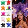 Colorful Feather Headpiece Brazilian Carnival Decorative Showgirl Headband Stage Performance Hair Accessories Carnival Events