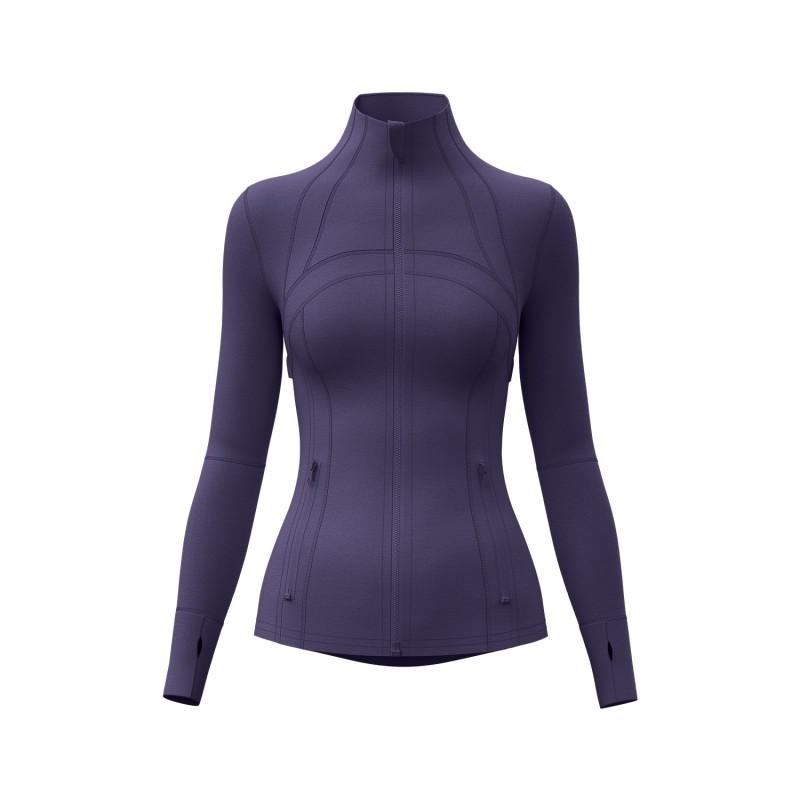 Womens Breathable Stretch Fitness Jacket With Pockets Running Cycling Yoga Fall